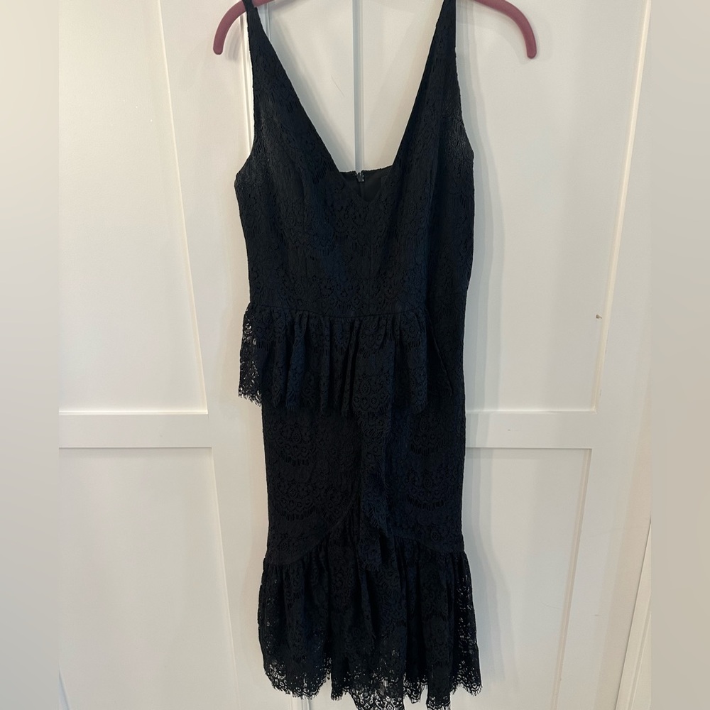 YUMI KIM La Vida Black Lace Mini Dress